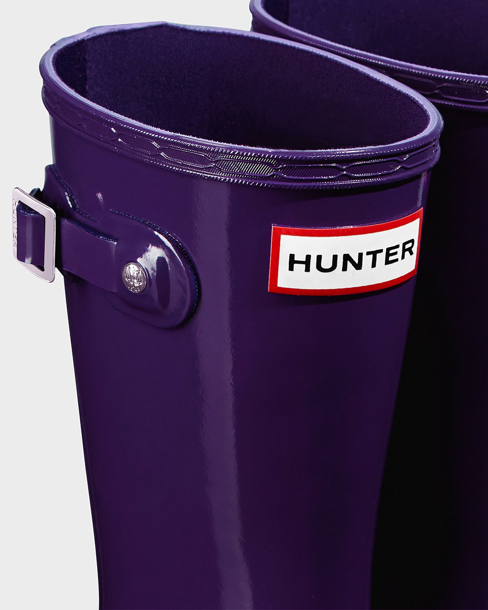 Hunter Original Big Gloss Rain Boots - Buy Online Kids Blue Purple - TVHLIJ930